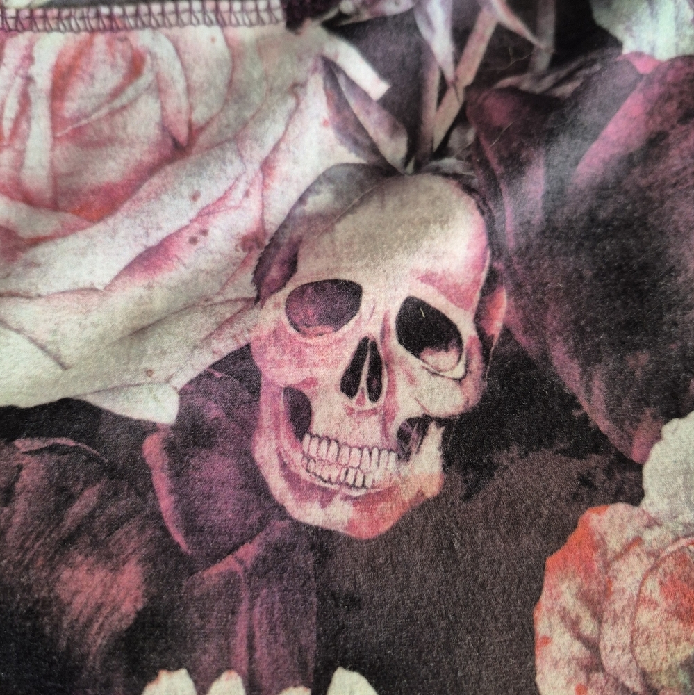 Evolution and Creation Pink Skull Yoga Gym Leggings Medium - Picture 3 of 6